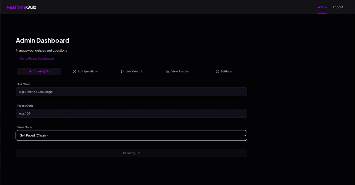 Real Time Quiz Multiplayer Backend (Java SpringBoot)